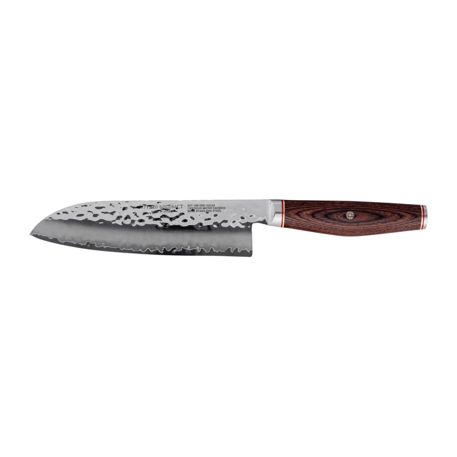 Santoku 18 cm, Brun, Tranchant lisse
