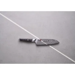 Santoku 18 cm, Noir brun, Tranchant lisse