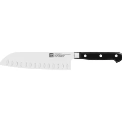 Santoku 18 cm, Tranchant alvéolé