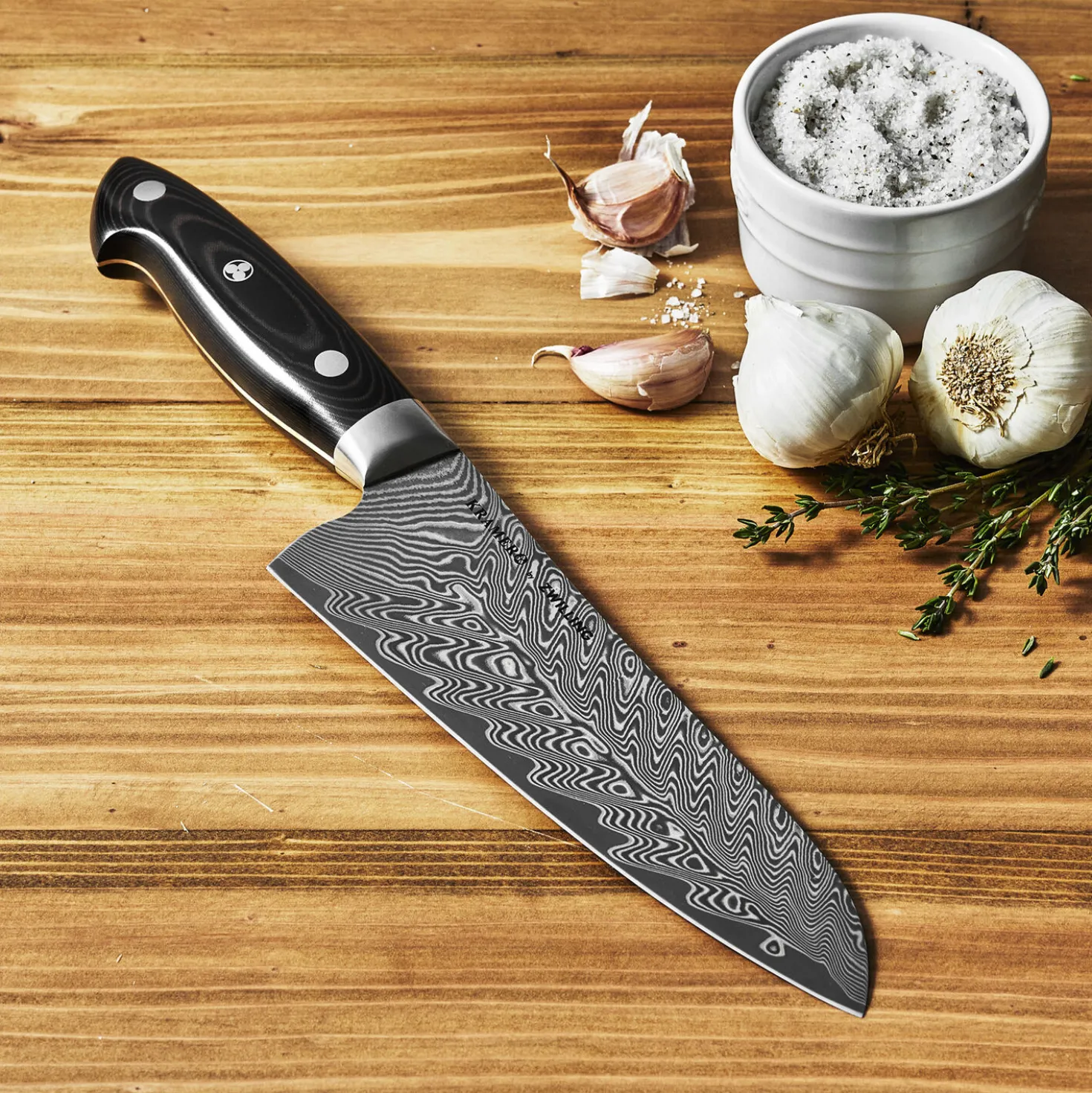 Santoku 18 cm, Tranchant lisse