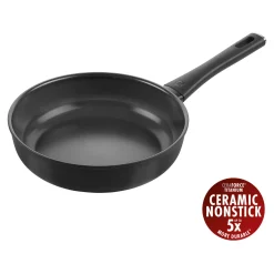 Sauteuse, 24 cm, Aluminium, Revêtement antiadhésif en céramique renforcée en titane