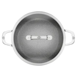 Sauteuse avec poignée avec couvercle, 28 cm, Aluminium, Revêtement antiadhésif en céramique renforcée en titane
