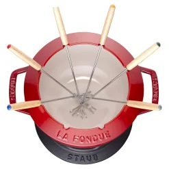 Service à fondue 20 cm, Cerise