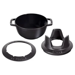 Service à fondue 20 cm, Noir mat