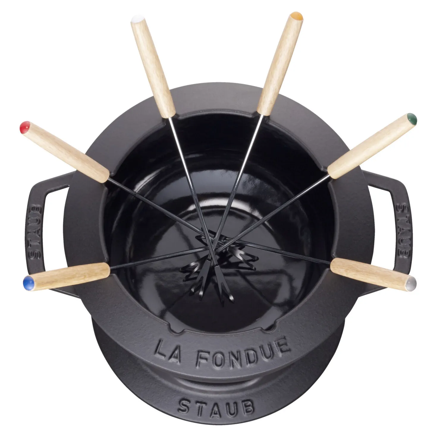 Service à fondue 20 cm, Noir mat