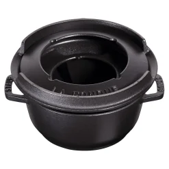 Service à fondue 16 cm, Noir mat
