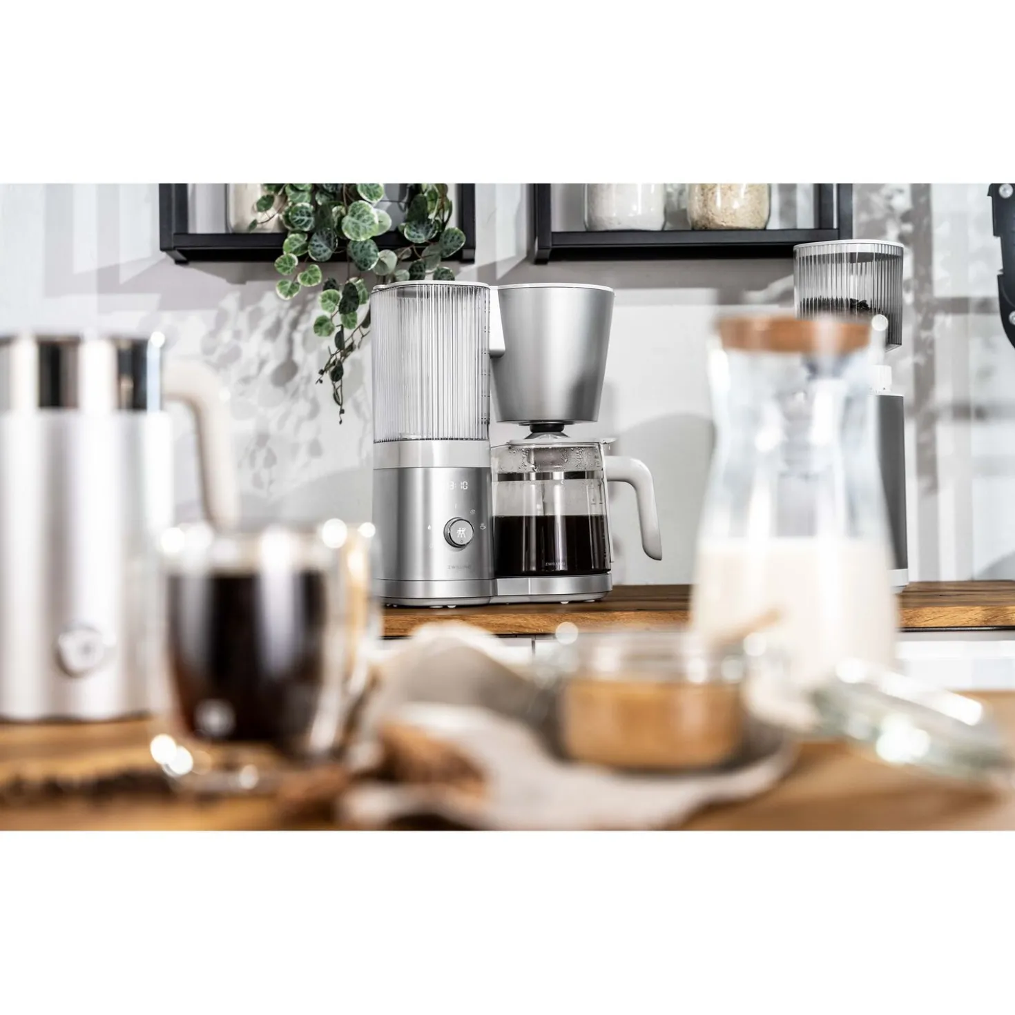 Set autour du café, 4pcs, argent