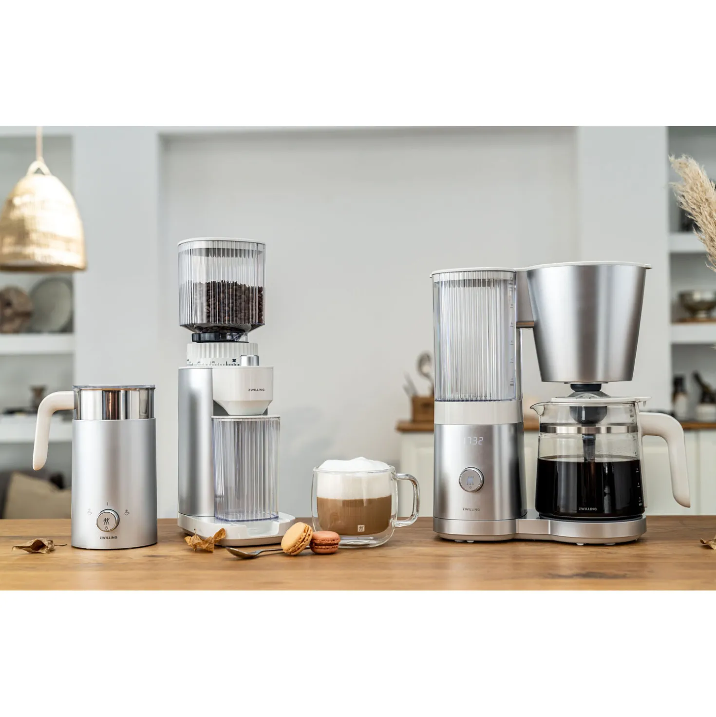 Set autour du café, 4pcs, argent