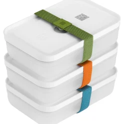 Set bo&icirc;tes sous-vide & pompe, 7-pcs. /L flat, semi transparent-gris / blanc, Plastique