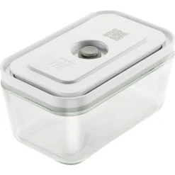 Set boîtes sous-vide & pompe, 6-pcs. /M, gris / blanc, Verre / Plastique