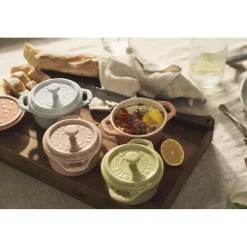 Set cocottes macaron 6-pcs, Rond(e), Couleurs mélangées, Céramique