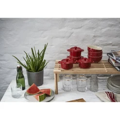 Set cocottes 4-pcs, Rond(e), Cerise, Céramique