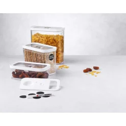 Set CUBE, M / 5-pcs, transparent-blanc
