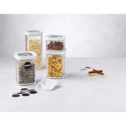 Set CUBE, S / 6-pcs, transparent-blanc