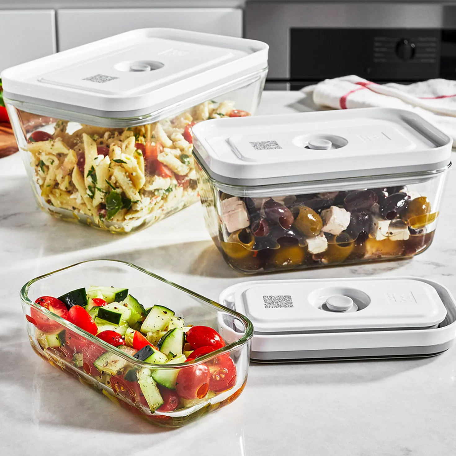 Set d'accessoires sous vide, verre