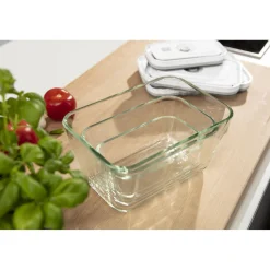 Set de bo&icirc;tes sous vide, S/M/L / 3-pcs, Verre, Gris