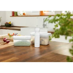 Set de bo&icirc;tes sous vide, S/M/L / 3-pcs, Plastique, semi transparent-Gris