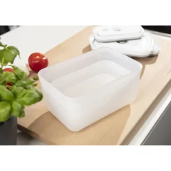 Set de bo&icirc;tes sous vide, S/M/L / 3-pcs, Plastique, semi transparent-Gris