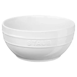Set de bols avec couvercles sous vide, 4-pcs. /M/L/18/24cm, blanc, Céramique