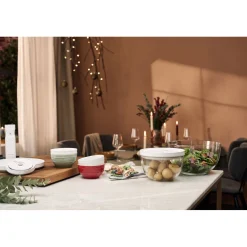Set de bols avec couvercle / 6-pcs, 12cm /Blanc ivoire