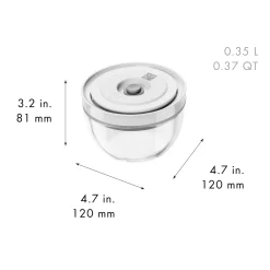 Set de bols avec couvercle, 6-pcs. /S/12 cm, cerise / transparent, Céramique / Verre