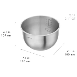 Set de bols S/M/L / 3-pcs, Acier inoxydable, Argent