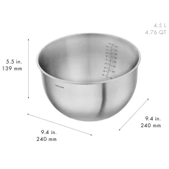 Set de bols S/M/L / 3-pcs, Acier inoxydable, Argent