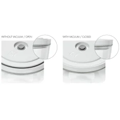 Set de bols sous vide S/M/L / 6-pcs, Acier inoxydable, Blanc argenté
