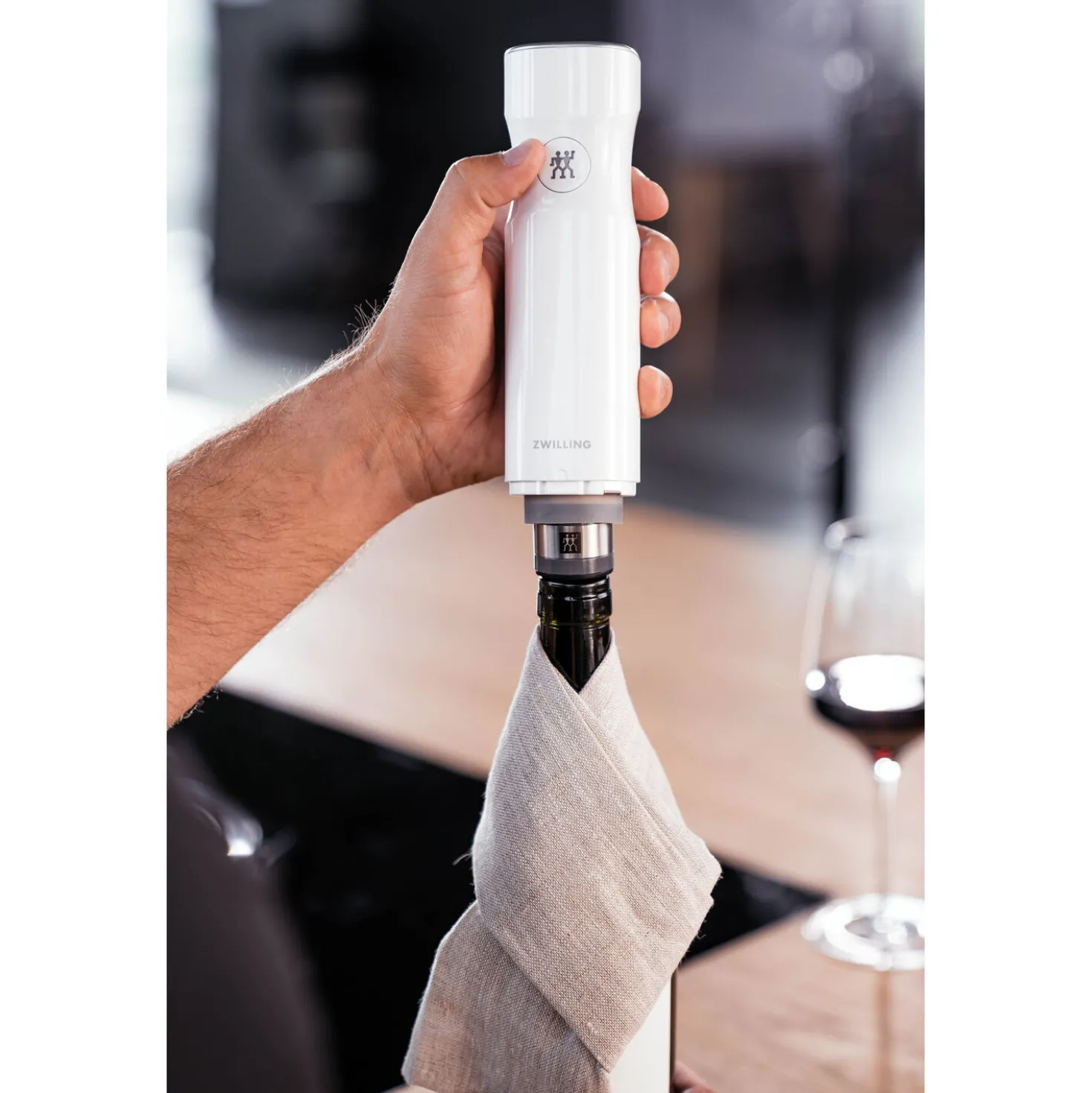 Set de bouchons de vin sous vide, 3-pcs, Gris