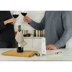 Set de bouchons de vin sous vide, 2-pcs, Gris