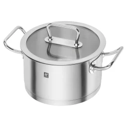 Set de casseroles et poêles, 6-pcs. /16/20/24/26 cm, argent, Inox