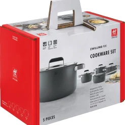 Set de casseroles et poêles, 5-pcs, Inox 18/10