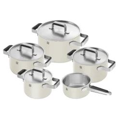 Set de casseroles et poêles, 5-pcs, Inox 18/10