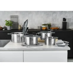 Set de casseroles, 5-pcs, Acier inoxydable