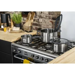 Set de casseroles, 5-pcs, Acier inoxydable