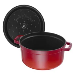 Set de cuisine avec moulins à épices, tire-bouchon et cocotte rouge, 4-pcs.