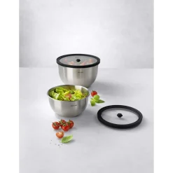 Set de démarrage avec poêles, casseroles, couvercles, poignées, pompe sous vide et accessoires, 15-pcs