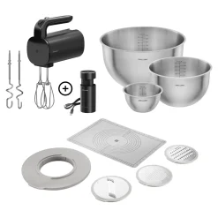 Set de démarrage pour p&acirc;tisserie avec batteur électrique, bols et accessoires, 11-pcs.