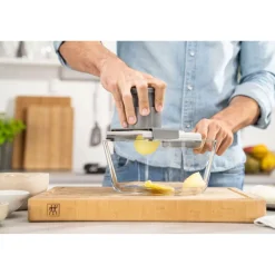 Set de démarrage sous vide avec multi-râpe, 7-pcs/ M/L, gris/transparent, Verre