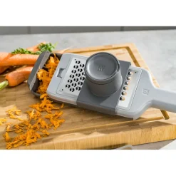 Set de démarrage sous vide avec multi-r&acirc;pe, 7-pcs/ M/L, gris/transparent, Verre