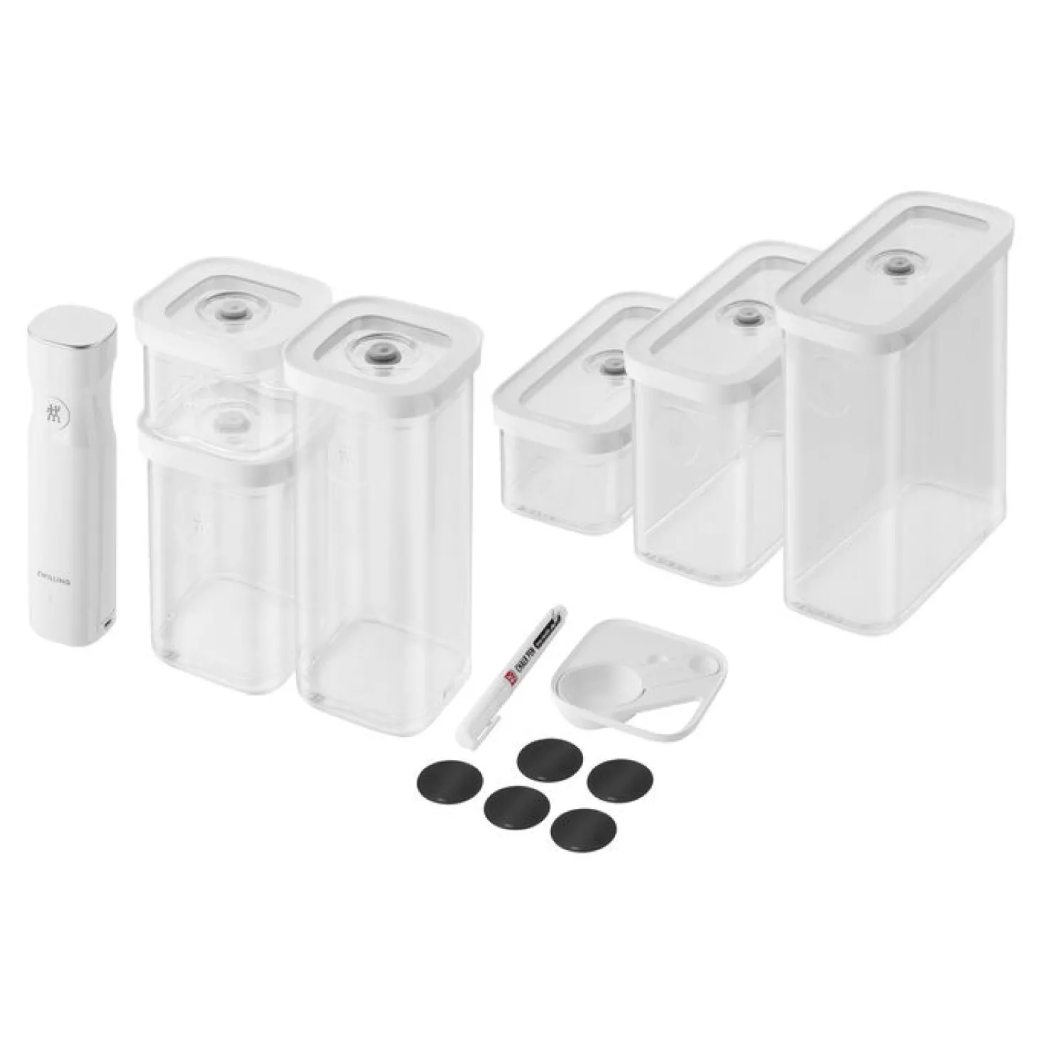 Set de démarrage sous vide, S/M 9 pcs, transparent-blanc