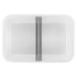 Set de lunch box sous vide, L plate / 6-pcs, Plastique, semi transparent-Gris