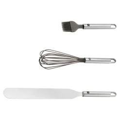 Set de p&acirc;tisserie avec fouet, spatule et pinceau, 3-pcs.