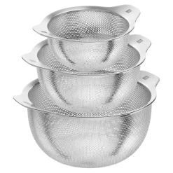 Set de passoires, 3-pcs. /16/20/24 cm, argent, Acier Inoxydable