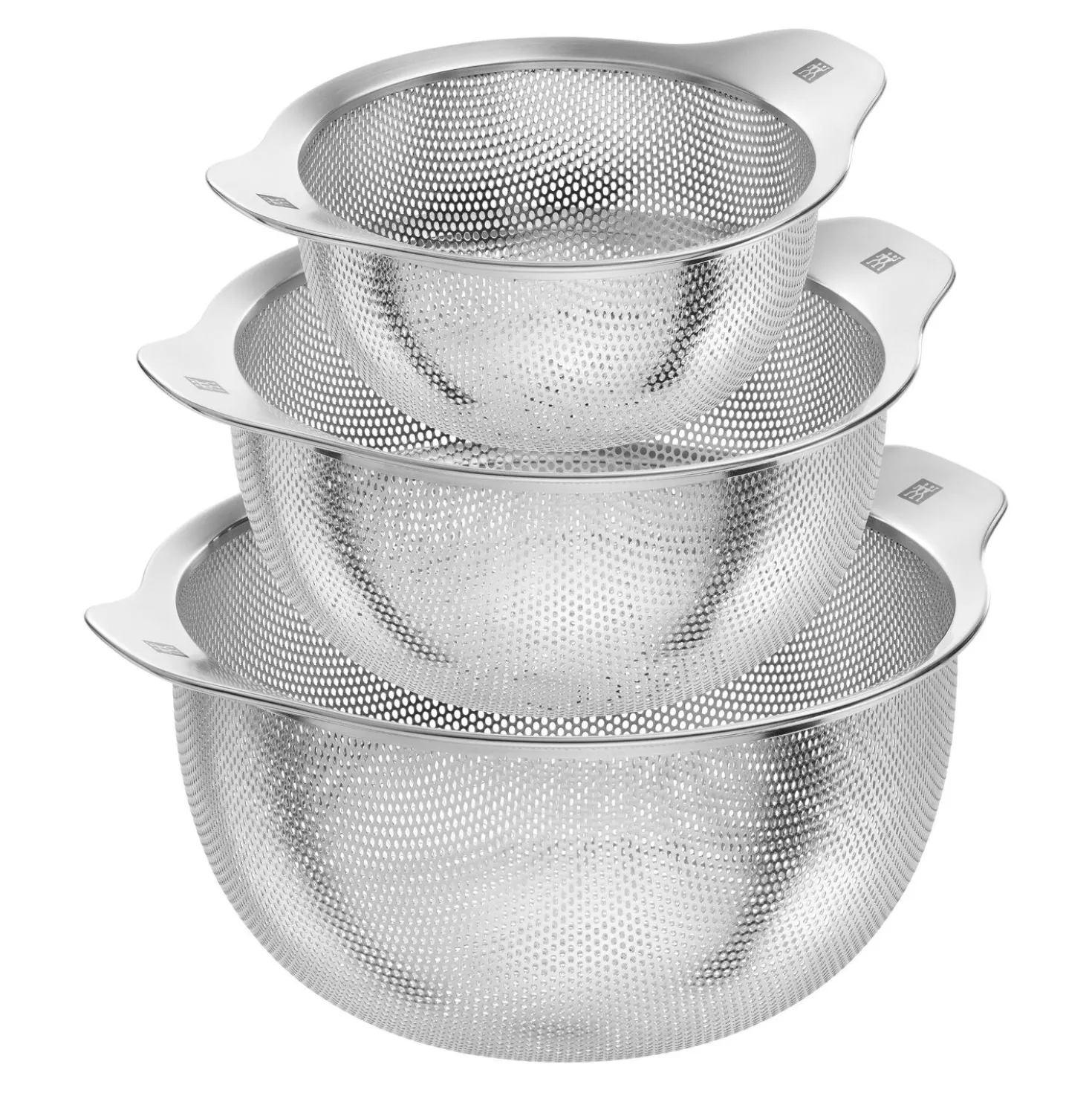 Set de passoires, 3-pcs. /16/20/24 cm, argent, Acier Inoxydable