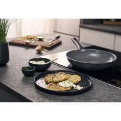 Set de poêles, 3-pcs. /20/24/28 cm, gris, Aluminium