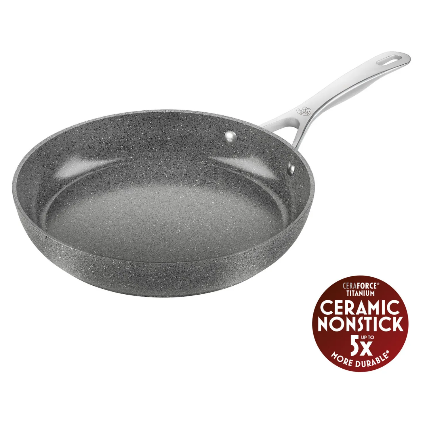 Set de poêles, 3-pcs. /20/24/28 cm, gris pierre, Aluminium