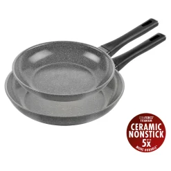 Set de poêles, 2-pcs. /4/28 cm, gris, Aluminium