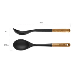 Set d&rsquo;accessoires de cuisine avec une pince, une cuillère multi-usages et une cuillère à servir, 3-pcs.