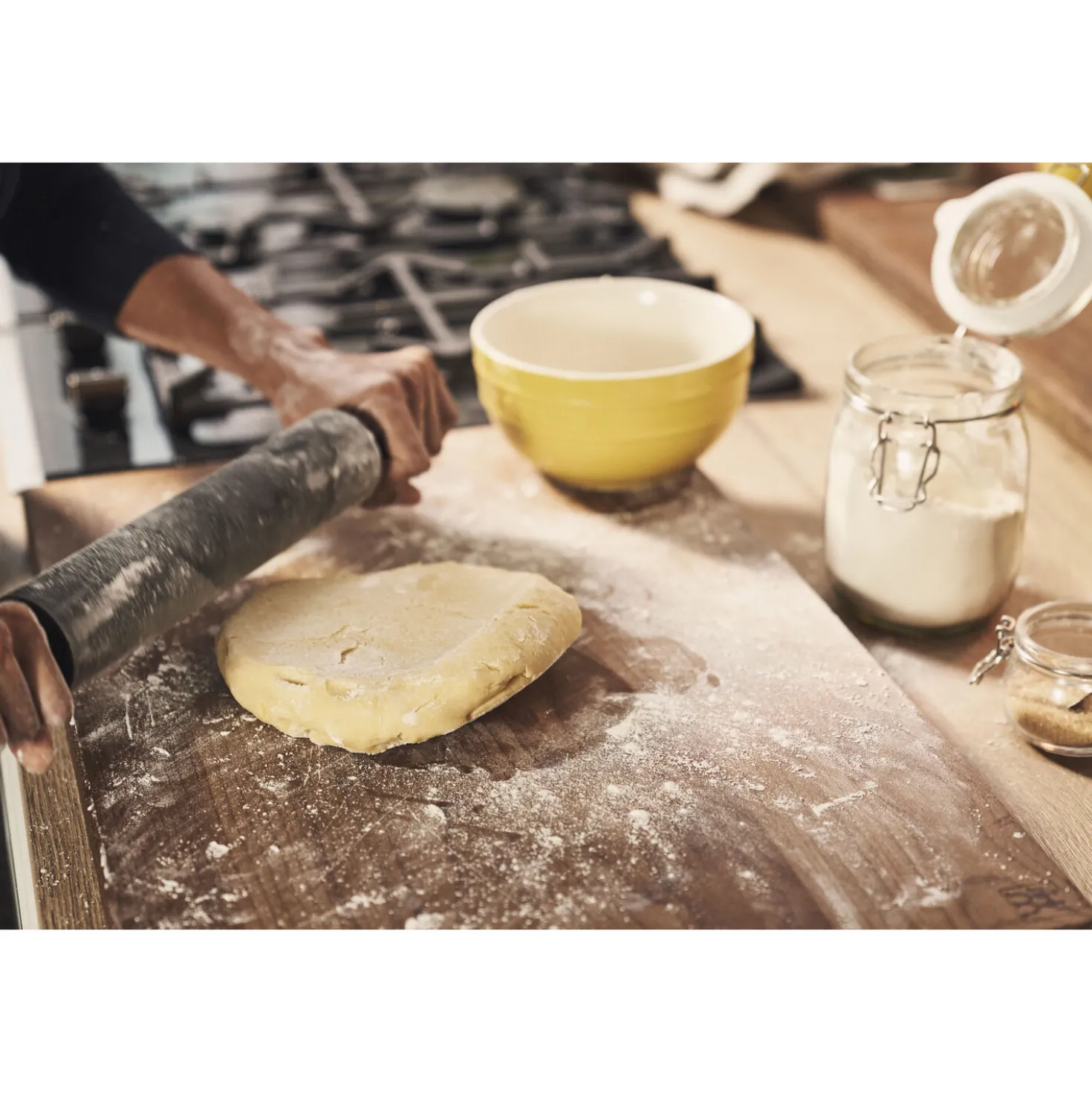 Set d’accessoires de pâtisserie avec une spatule, un rouleau à pâtisserie et un pinceau à pâtisserie, 3-pcs.